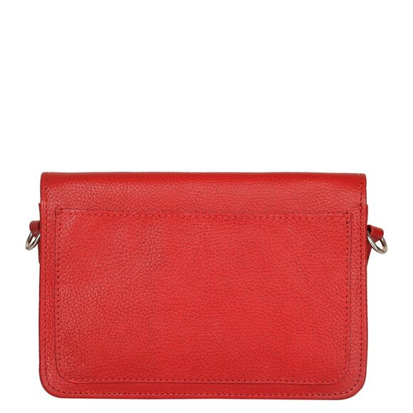 Leather Red Crossbody Shoulder Bag – Sling Messenger Bag for Work, Daily Use - Picture 9 of 10